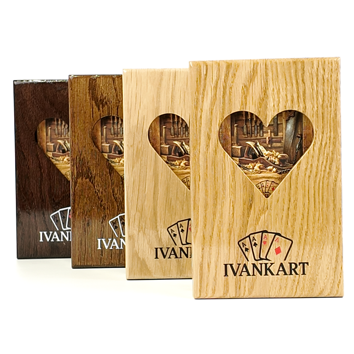 Electrician Collector Set Oak Case Natur + Wood Deck by Ivankart