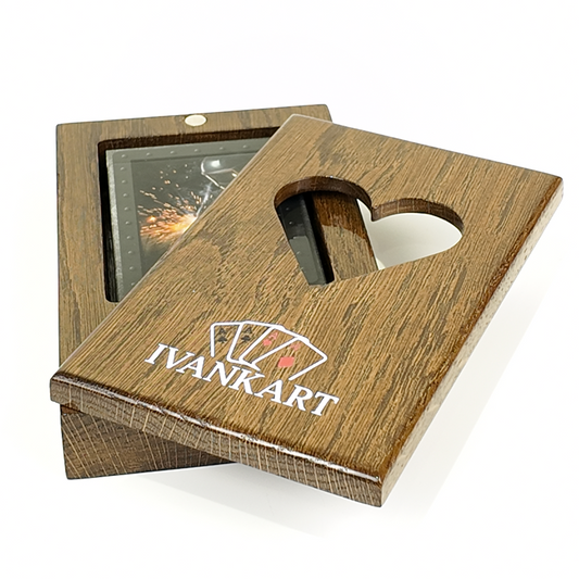 Electrician Collector Set Oak Case Walnut + Metal Deck by Ivankart
