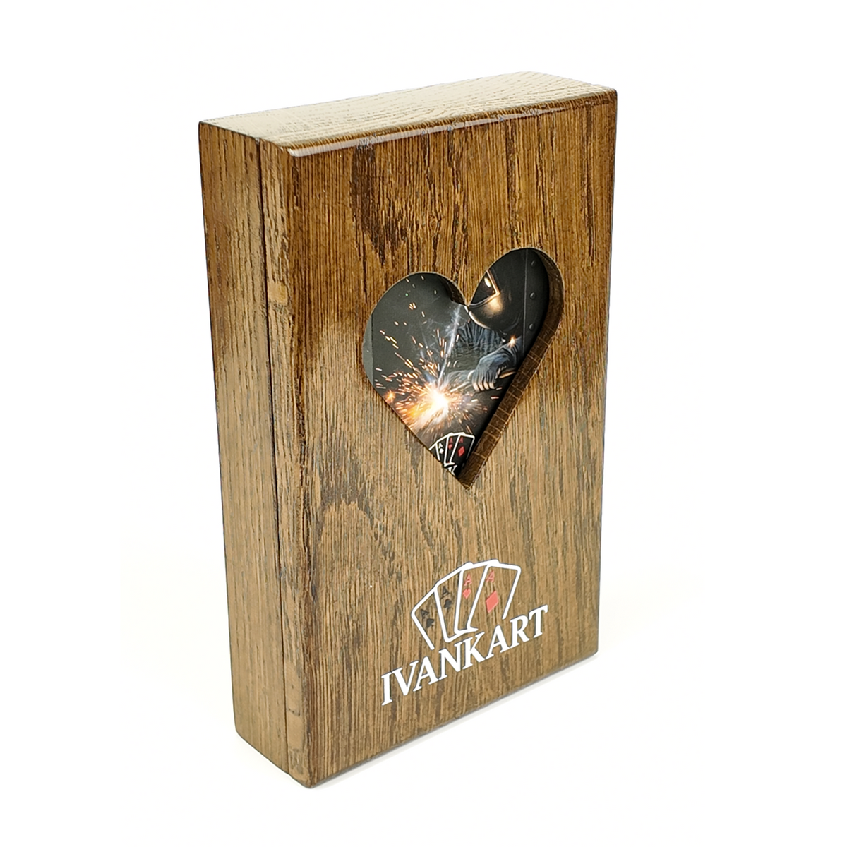 Eiken Displaydoos voor speelkaarten (één deck)