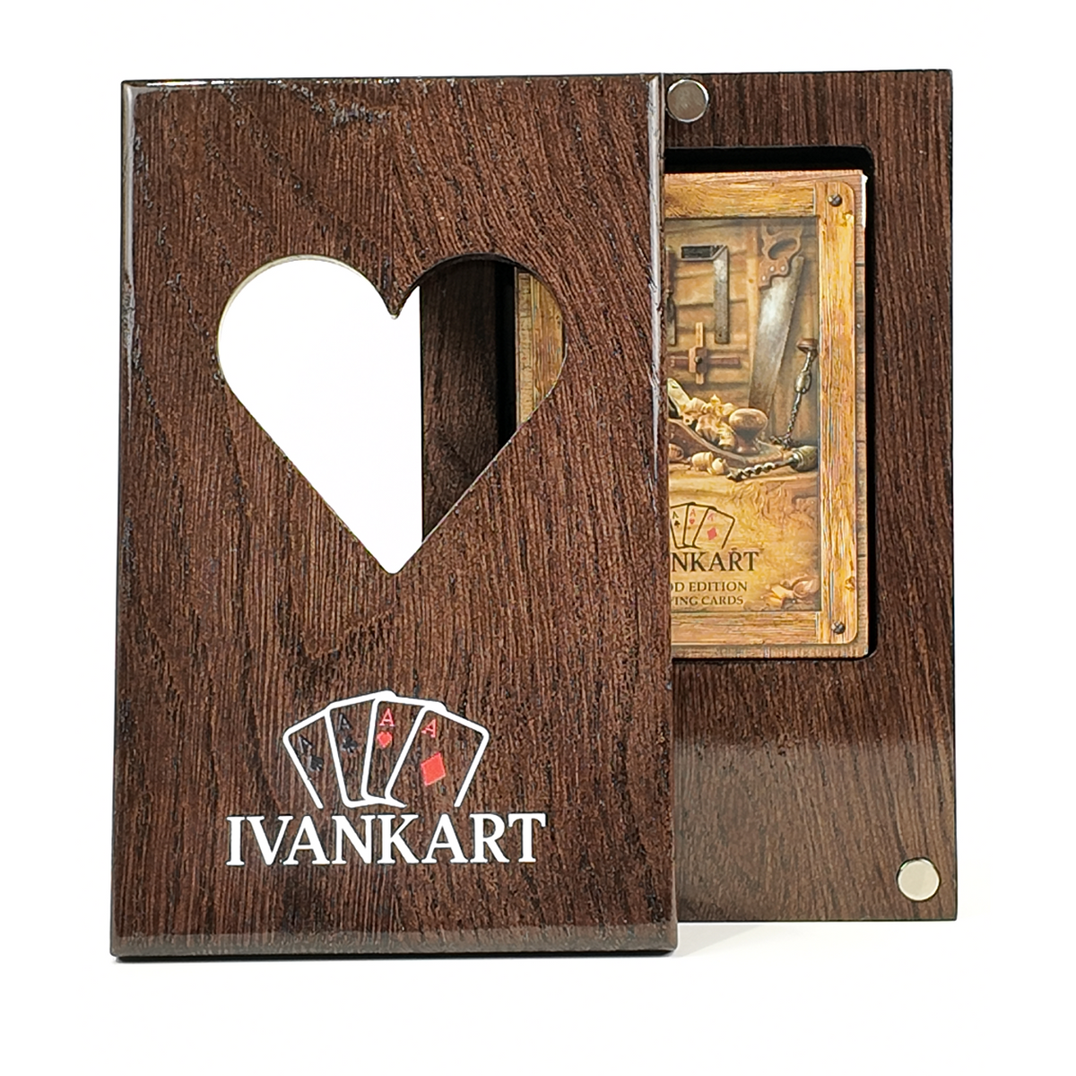 Eiken Displaydoos voor speelkaarten (één deck)
