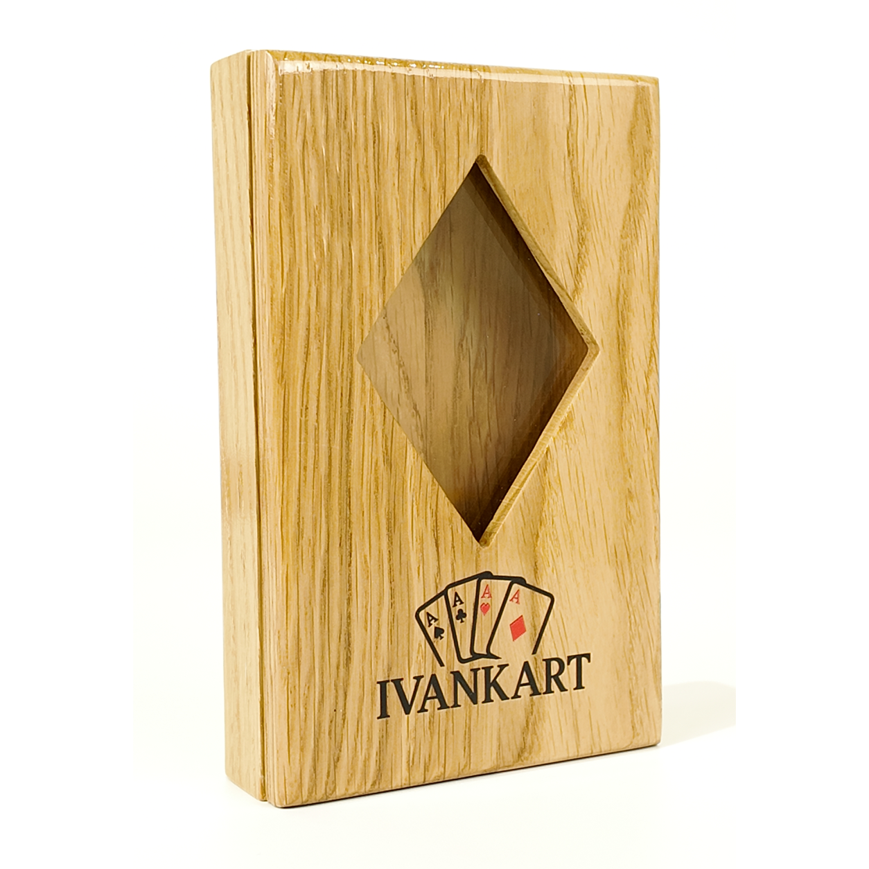 Eiken Displaydoos voor speelkaarten (één deck)
