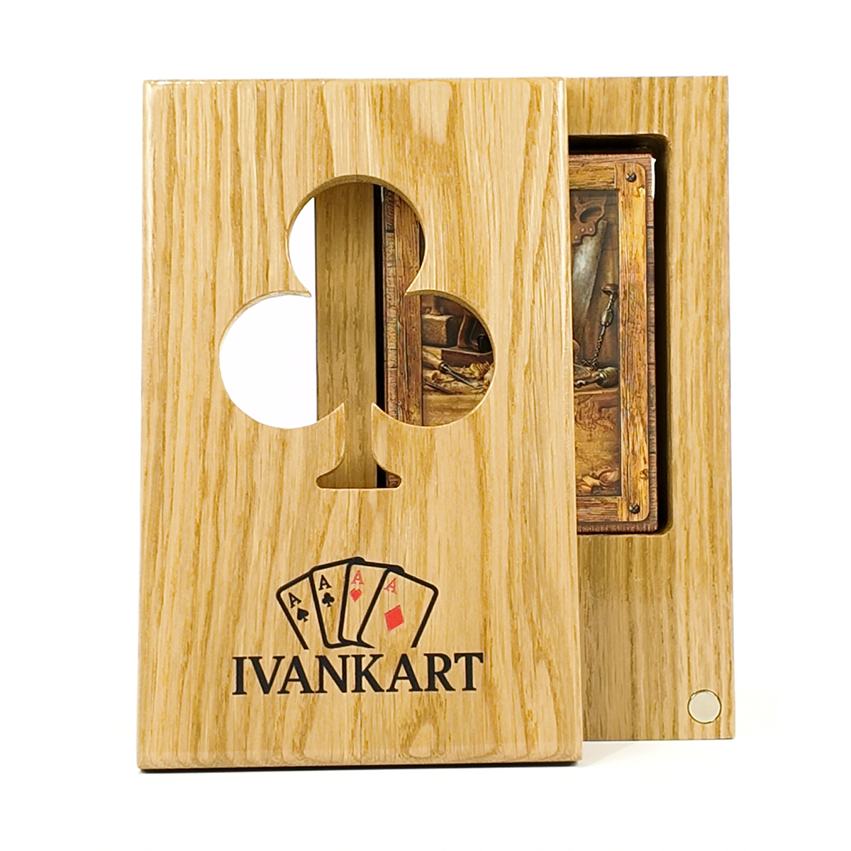 Eiken Displaydoos voor speelkaarten (één deck)