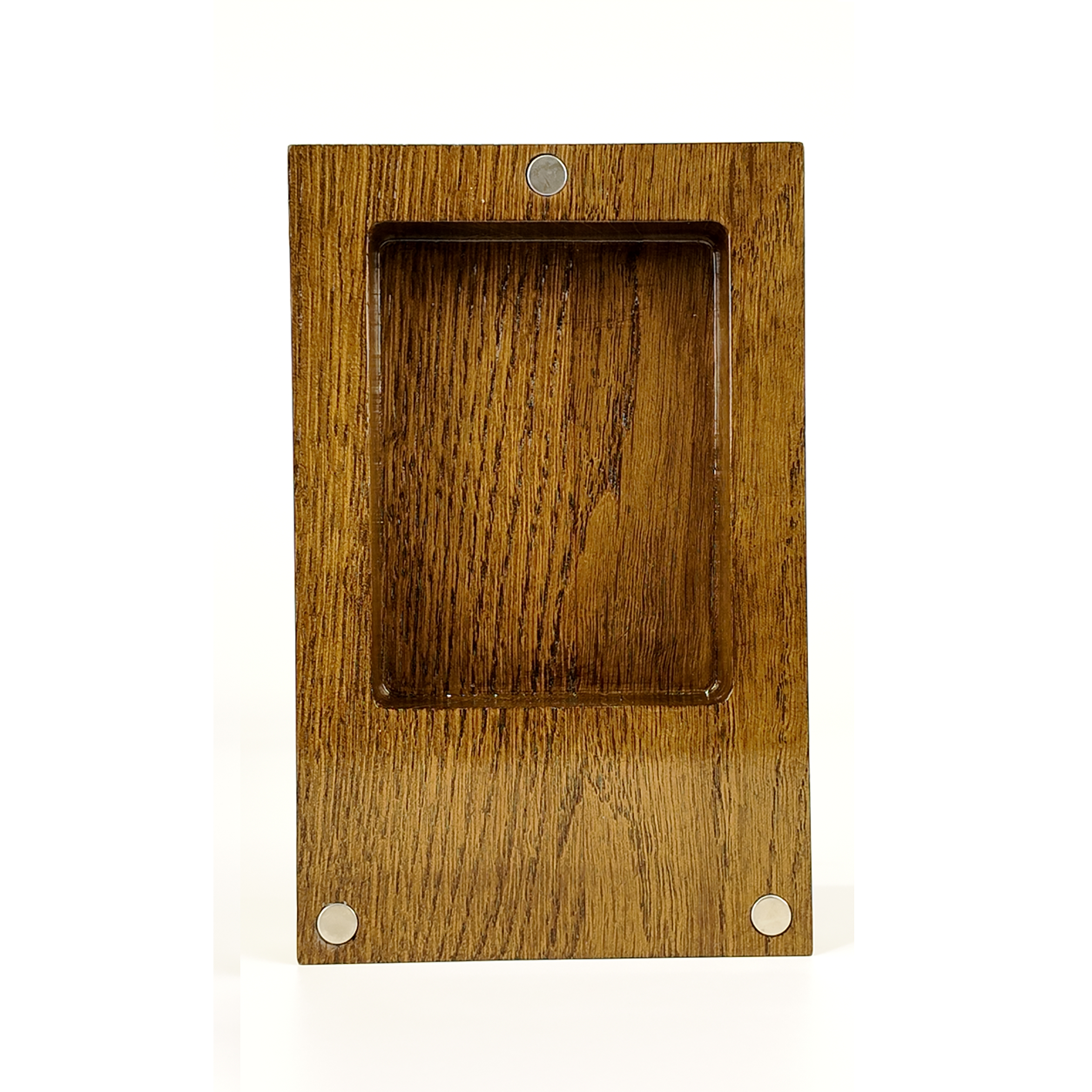 Single Deck Display Oak Case Walnut for Playing Cards
