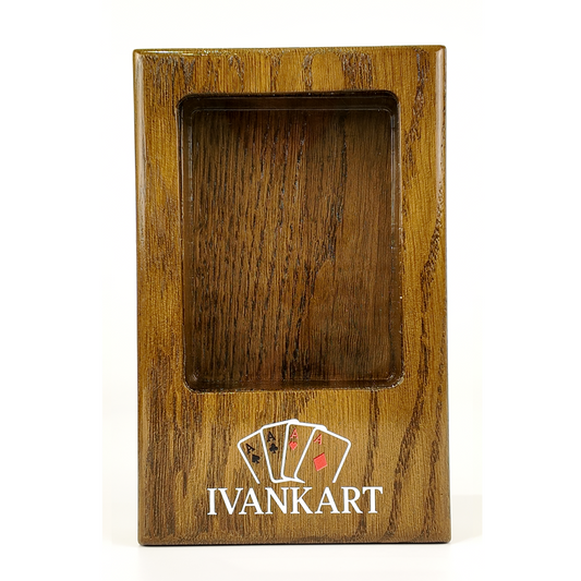 Single Deck Display Oak Case Walnut for Playing Cards