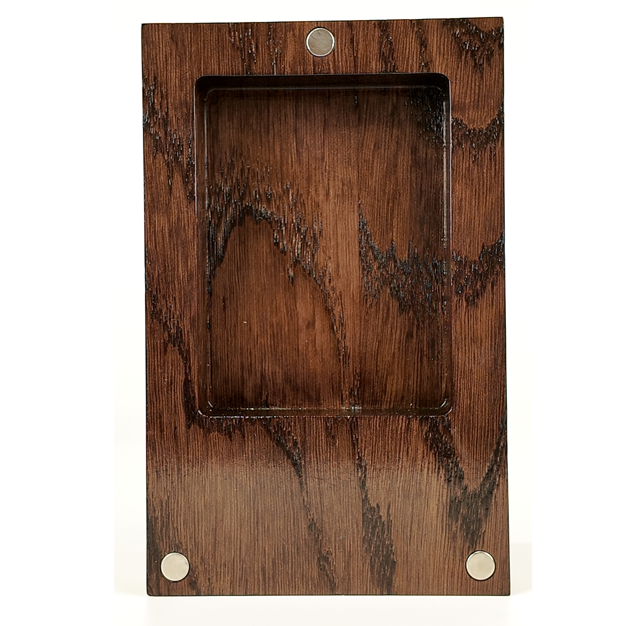 Single Deck Display Oak Case Wenge for Playing Cards