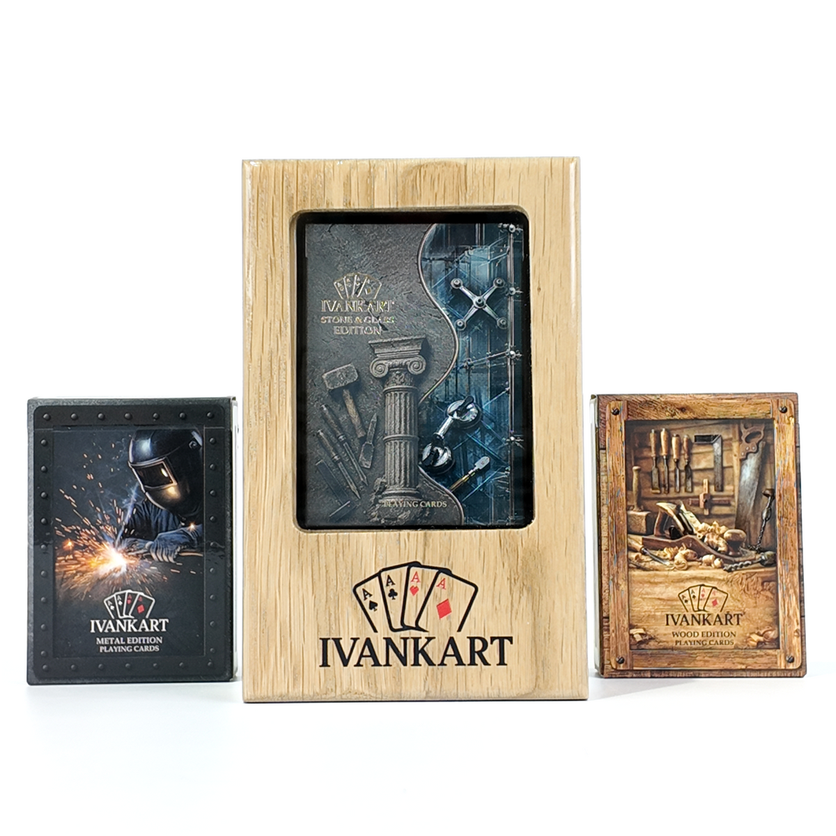 Glazier Collector Set Oak Case Nordic + Stone&Glass Deck by Ivankart