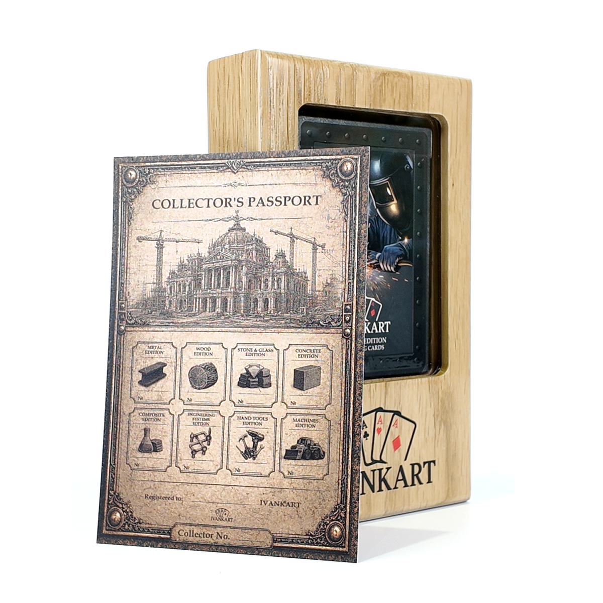 Glazier Collector Set Oak Case Nordic + Metal Deck by Ivankart