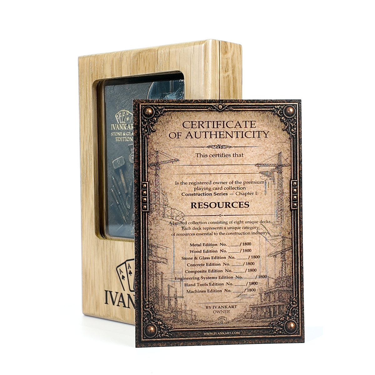 Glazier Collector Set Oak Case Nordic + Metal Deck by Ivankart