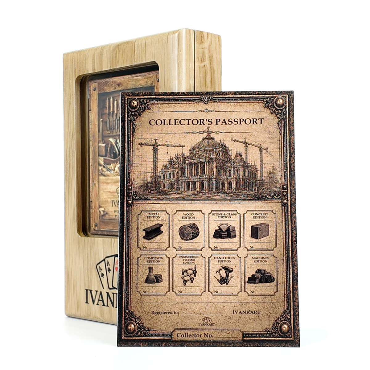 Glazier Collector Set Oak Case Nordic + Wood Deck by Ivankart
