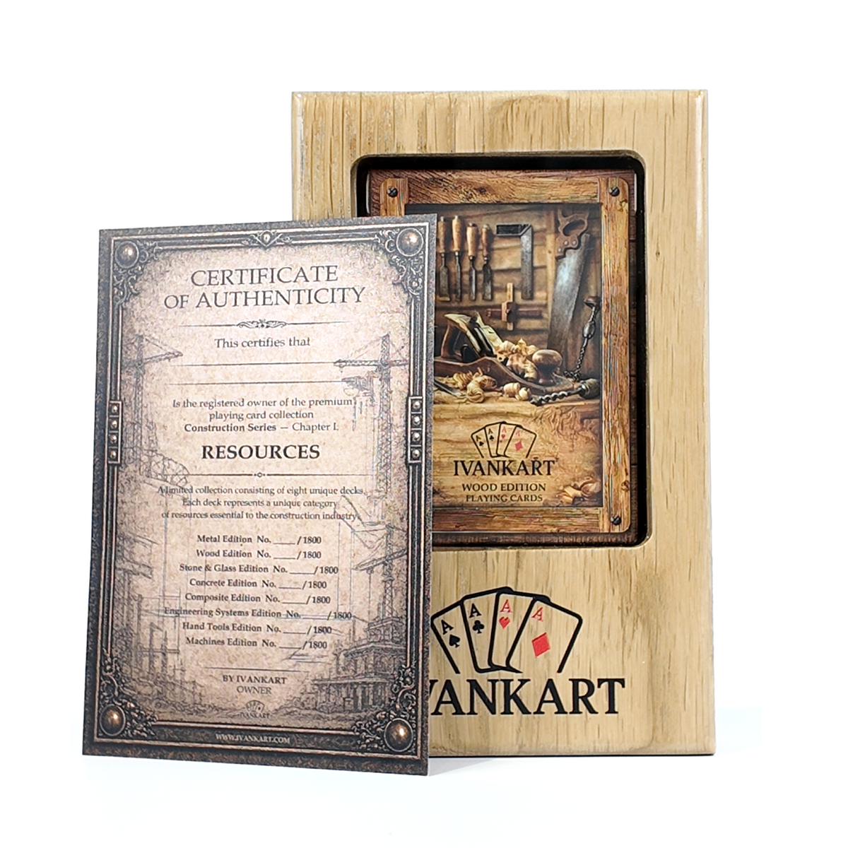 Glazier Collector Set Oak Case Nordic + Wood Deck by Ivankart