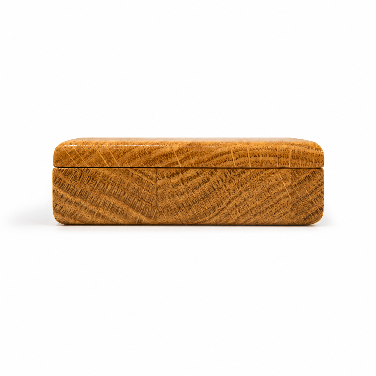 Single Deck Push-Out Oak Case for Playing Cards