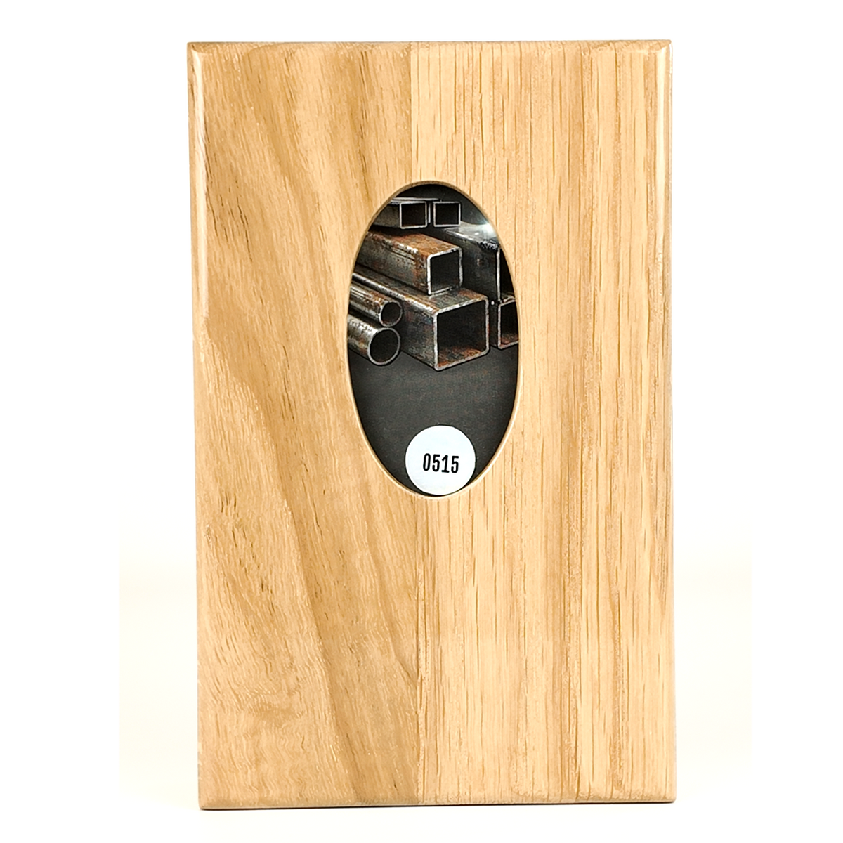 Eikenhouten etui met schuifsysteem voor speelkaarten (één deck)