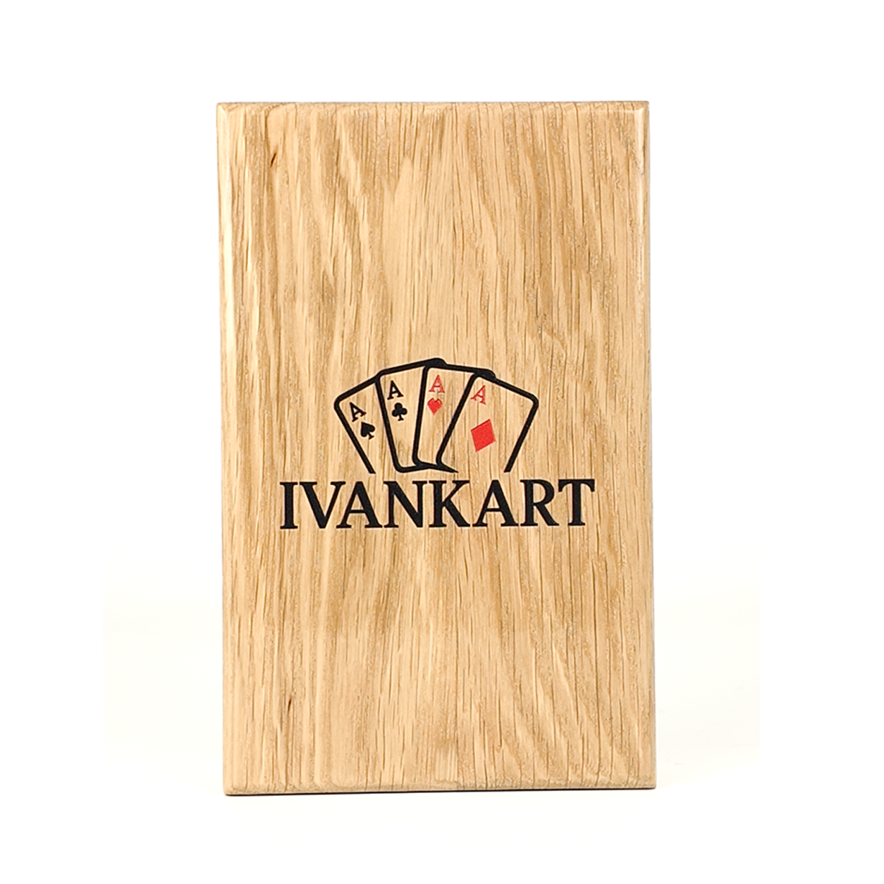 Single Deck Push-Out Oak Case Nordic for Playing Cards