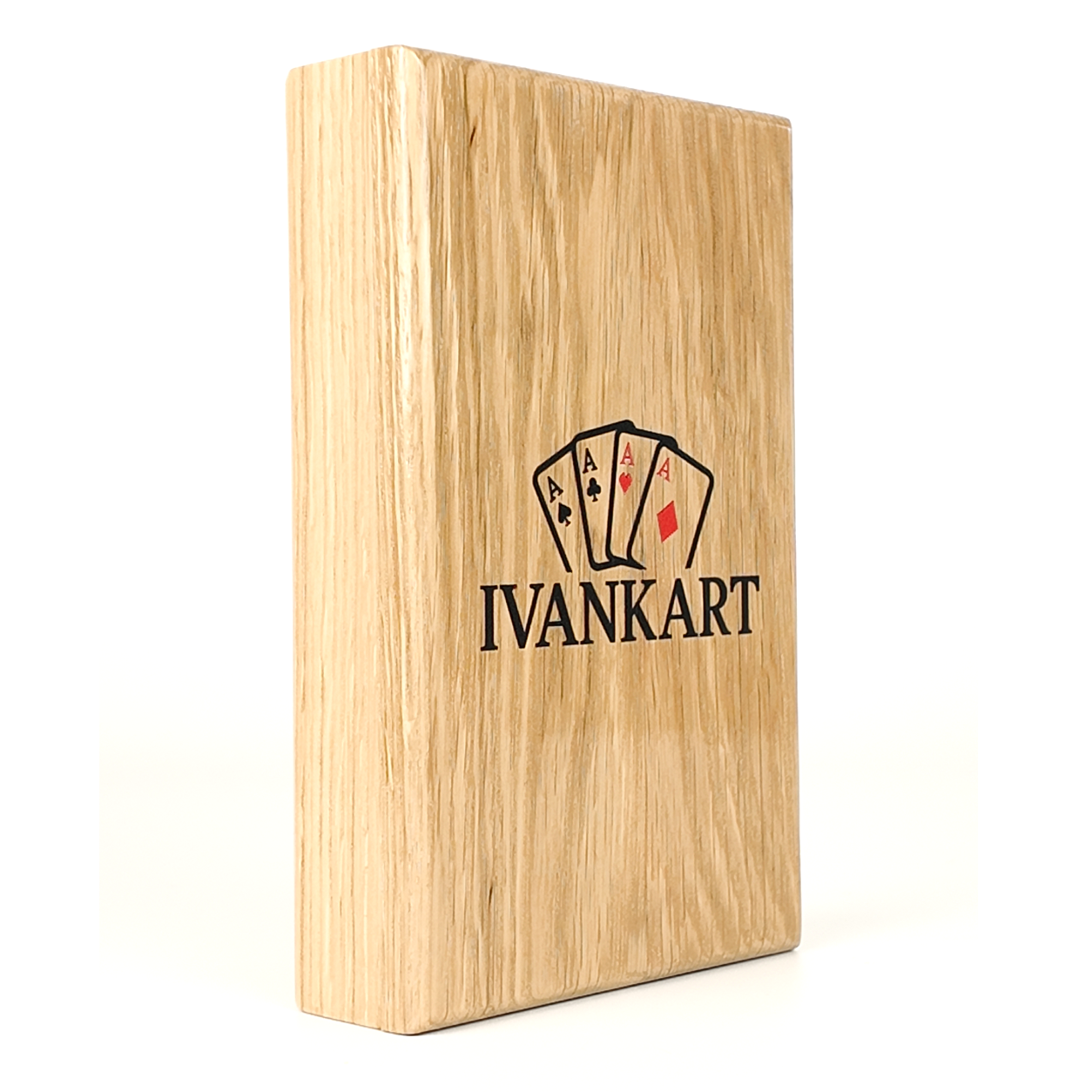Single Deck Push-Out Oak Case Nordic for Playing Cards