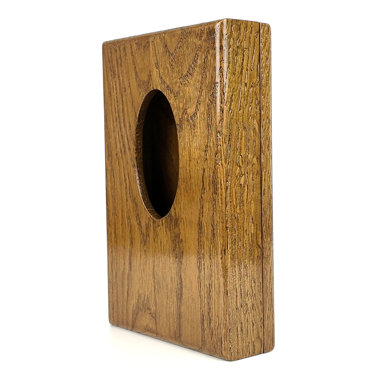 Single Deck Push-Out Oak Case Walnut for Playing Cards