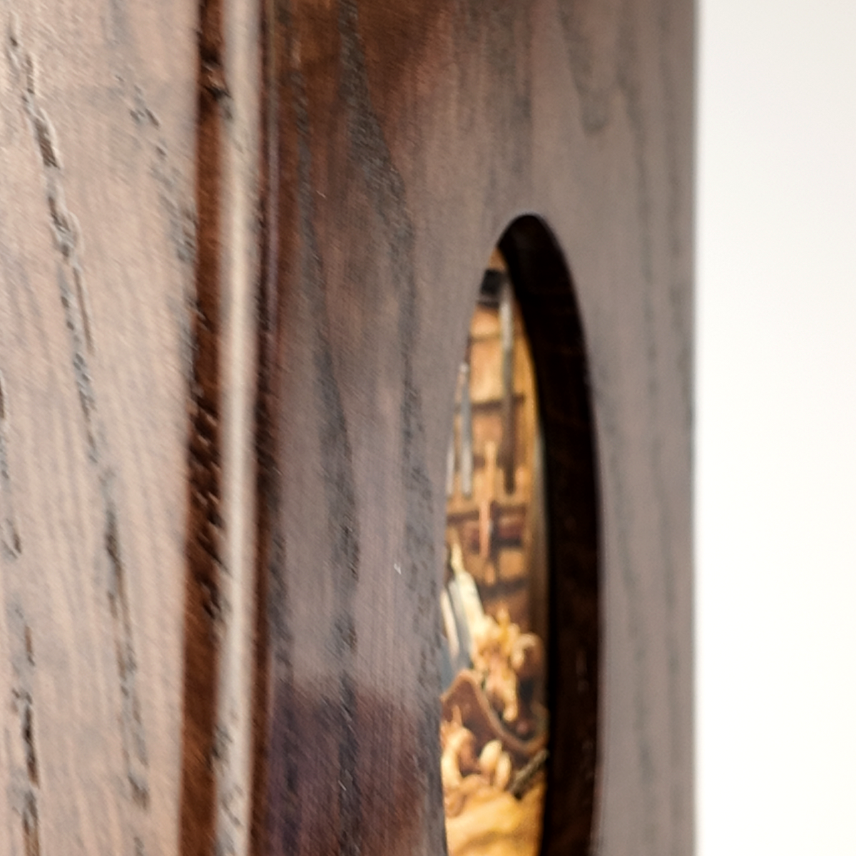 Eikenhouten etui met schuifsysteem voor speelkaarten (één deck)