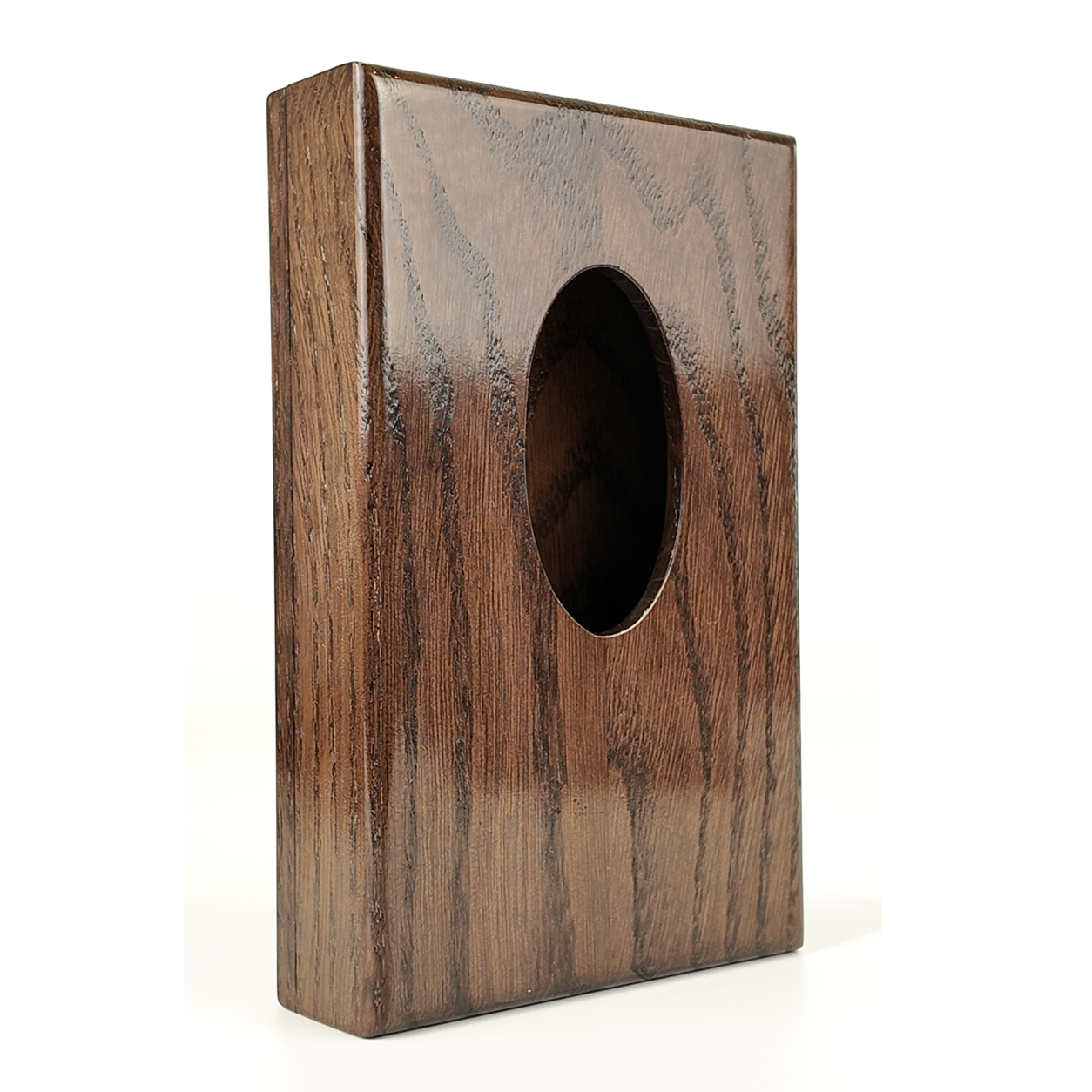 Single Deck Push-Out Oak Case Wenge for Playing Cards