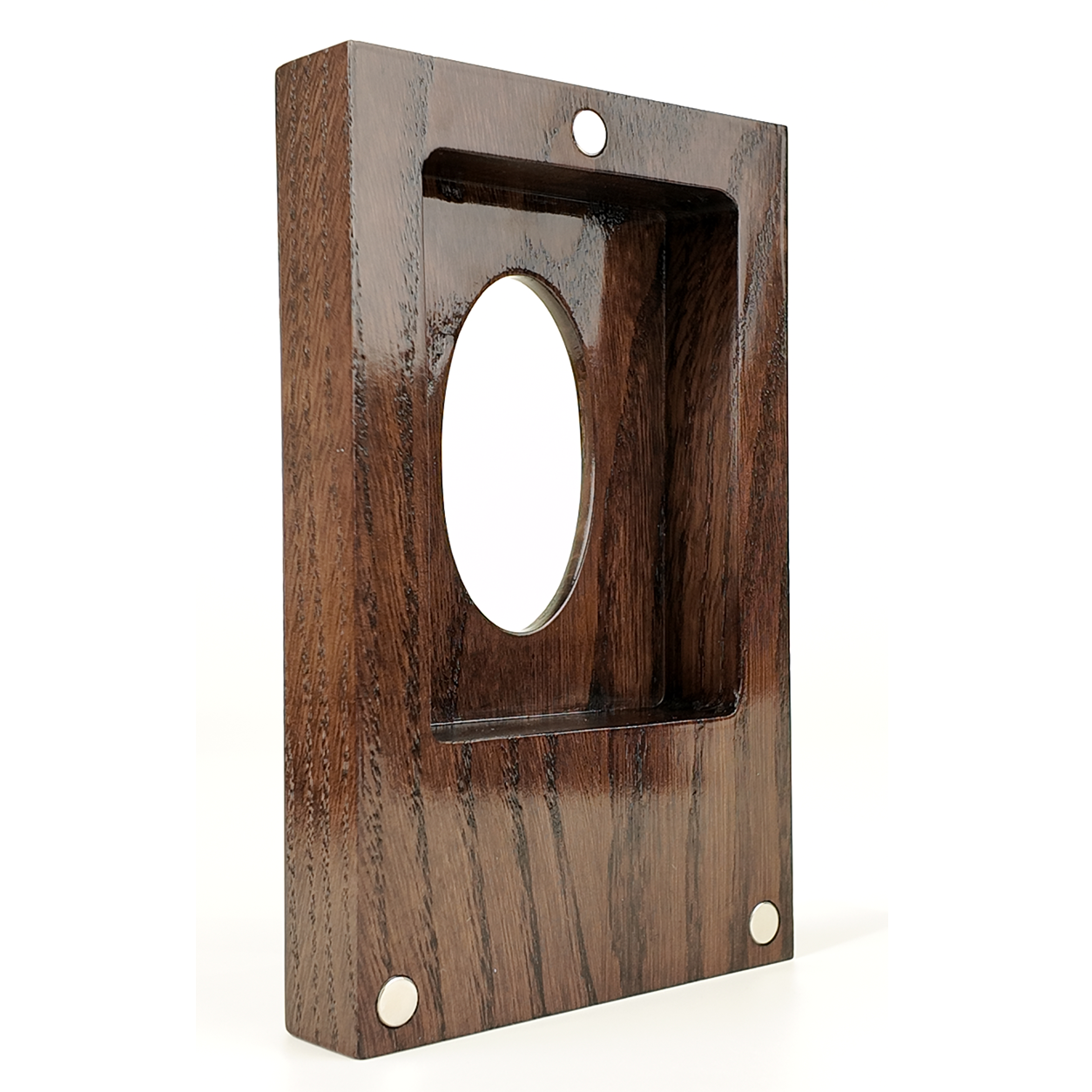 Single Deck Push-Out Oak Case Wenge for Playing Cards