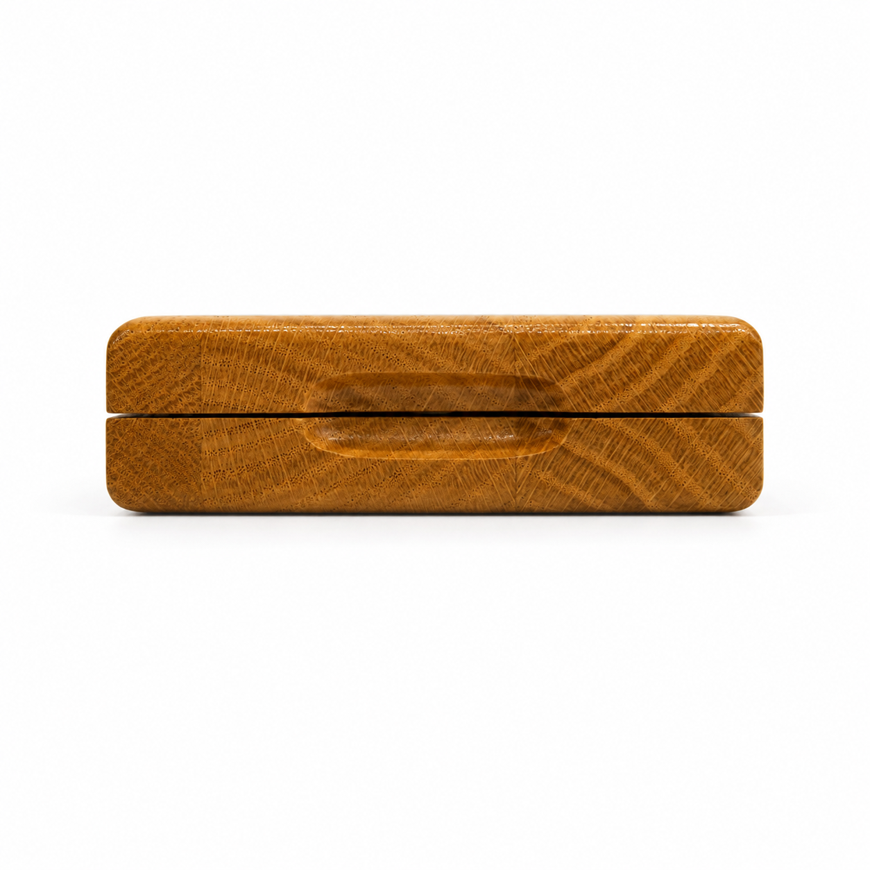 Single Deck Vertical Oak Book-Style Case for Playing Cards