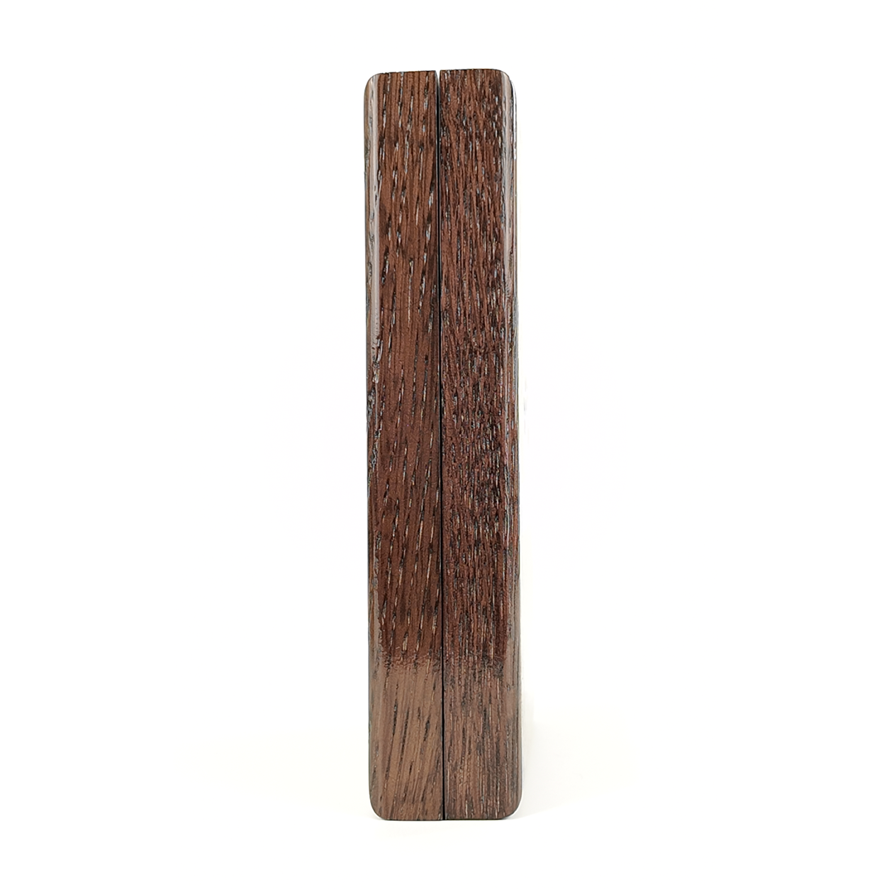 Single Deck Vertical Oak Book-Style Case Wenge for Playing Cards