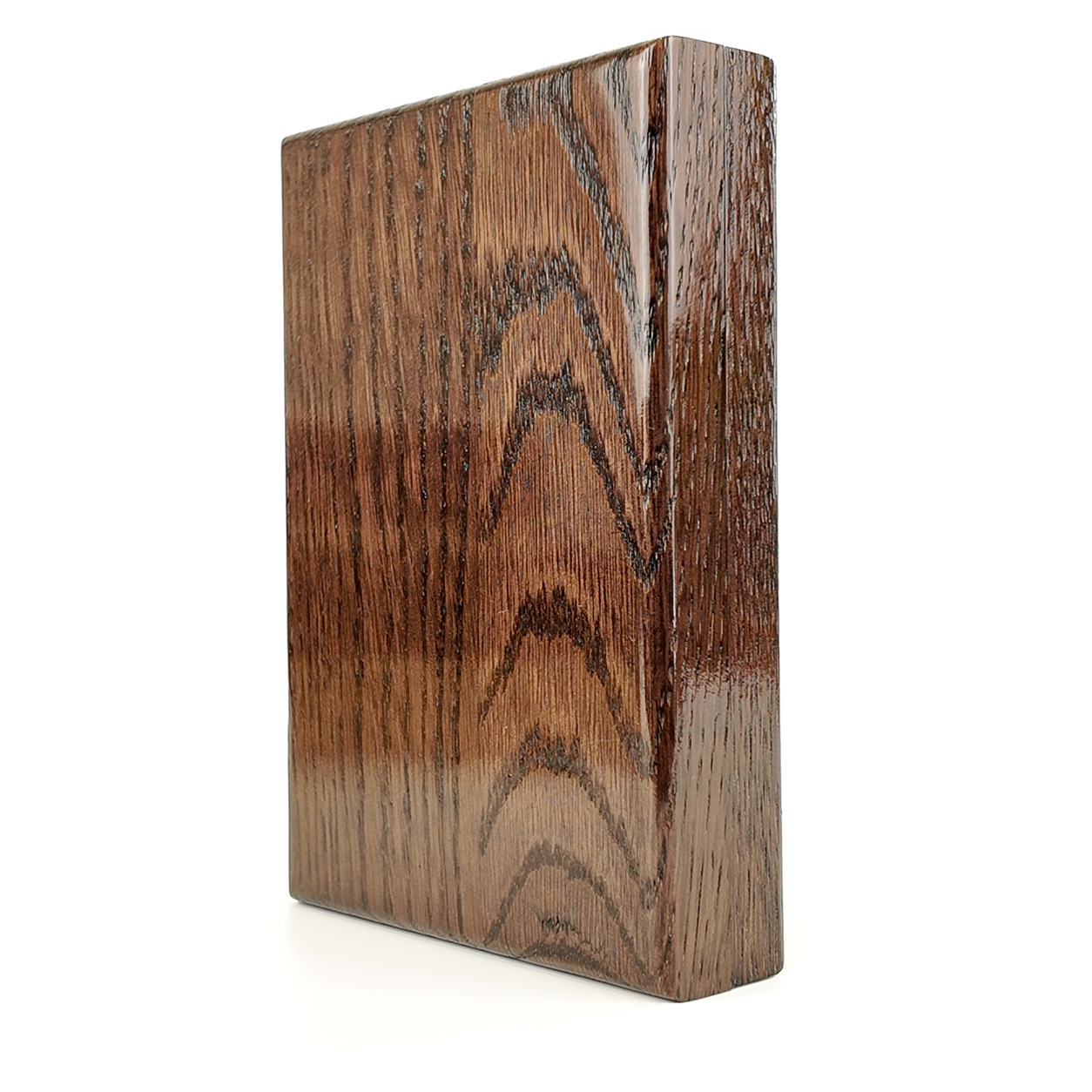 Single Deck Vertical Oak Book-Style Case Wenge for Playing Cards