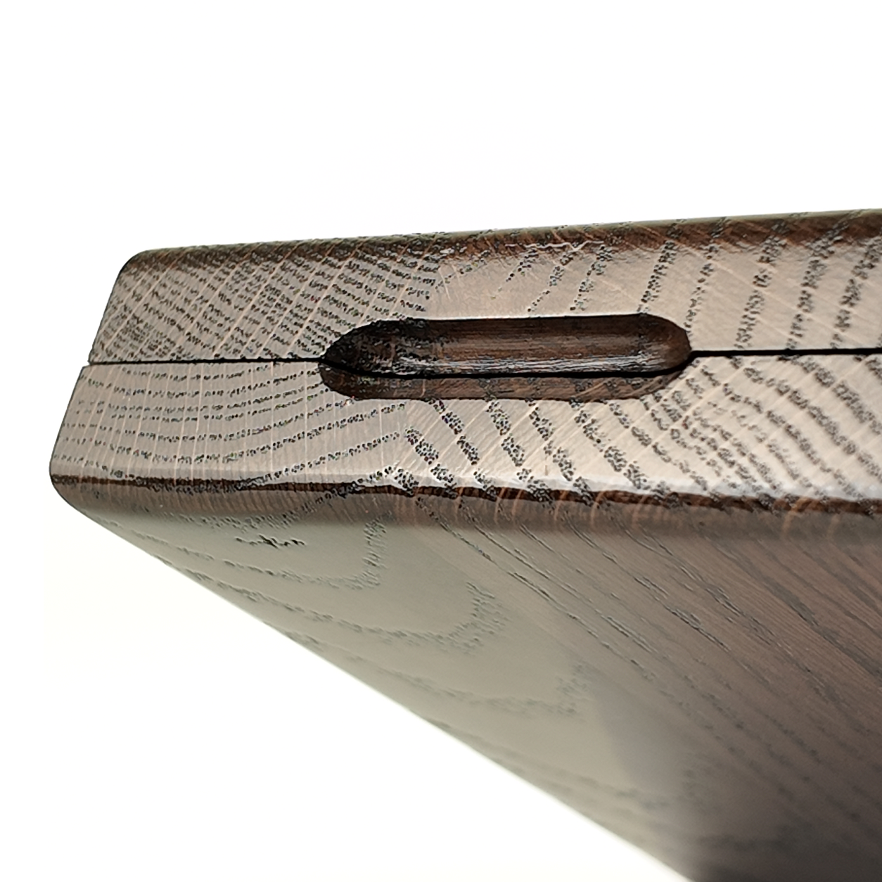 Single Deck Vertical Oak Book-Style Case Wenge for Playing Cards