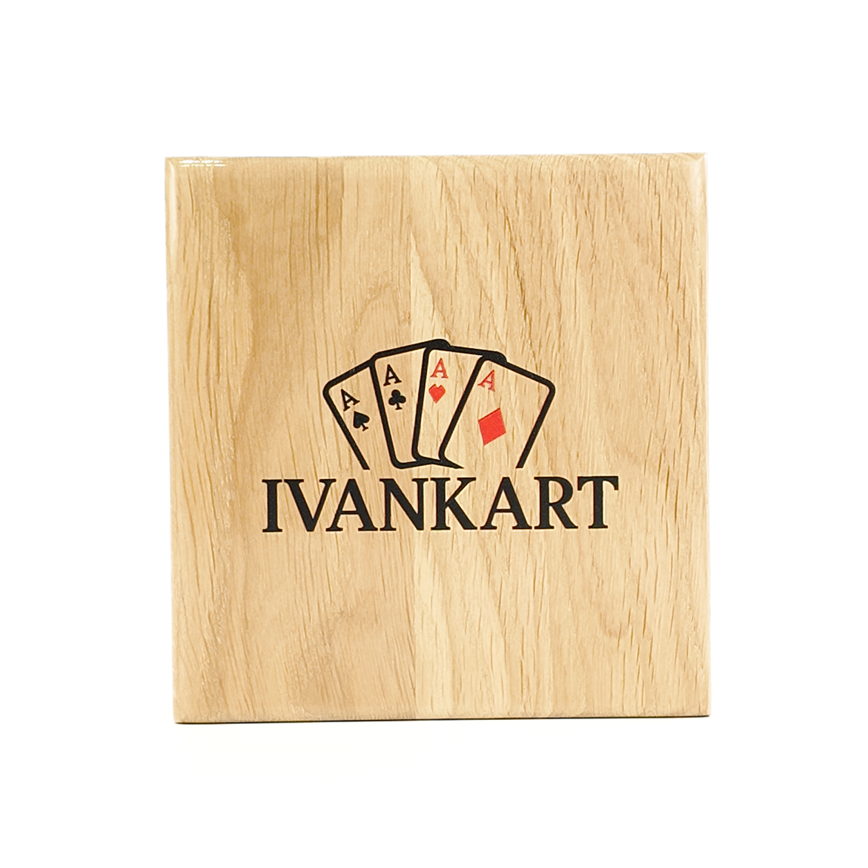 Single Deck Horizontal Oak Book-Style Case Nordic for Playing Cards