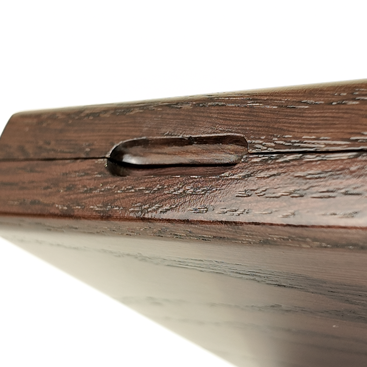 Single Deck Horizontal Oak Book-Style Case Wenge for Playing Cards