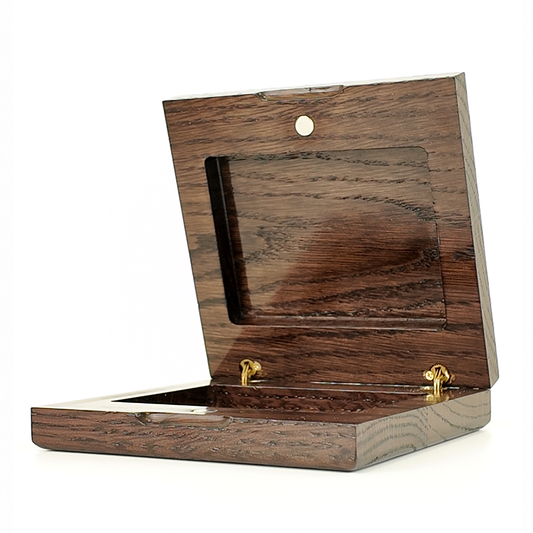 Bricklayer Single Deck Horizontal Oak Book-Style Case Wenge for Playing Cards