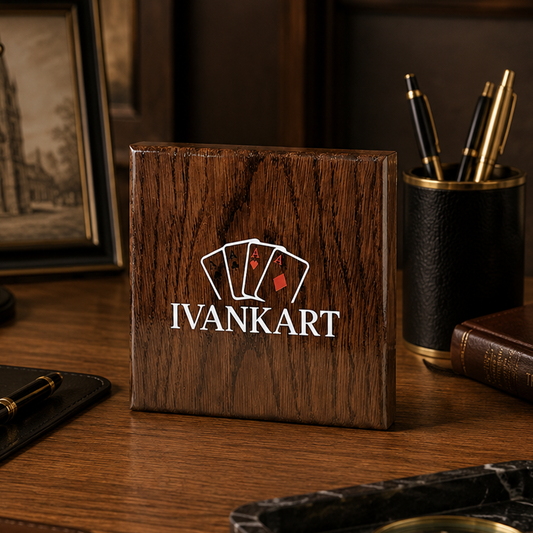 Bricklayer Single Deck Horizontal Oak Book-Style Case Wenge for Playing Cards