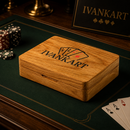 Oak Duo Book-Style Case for Playing Cards