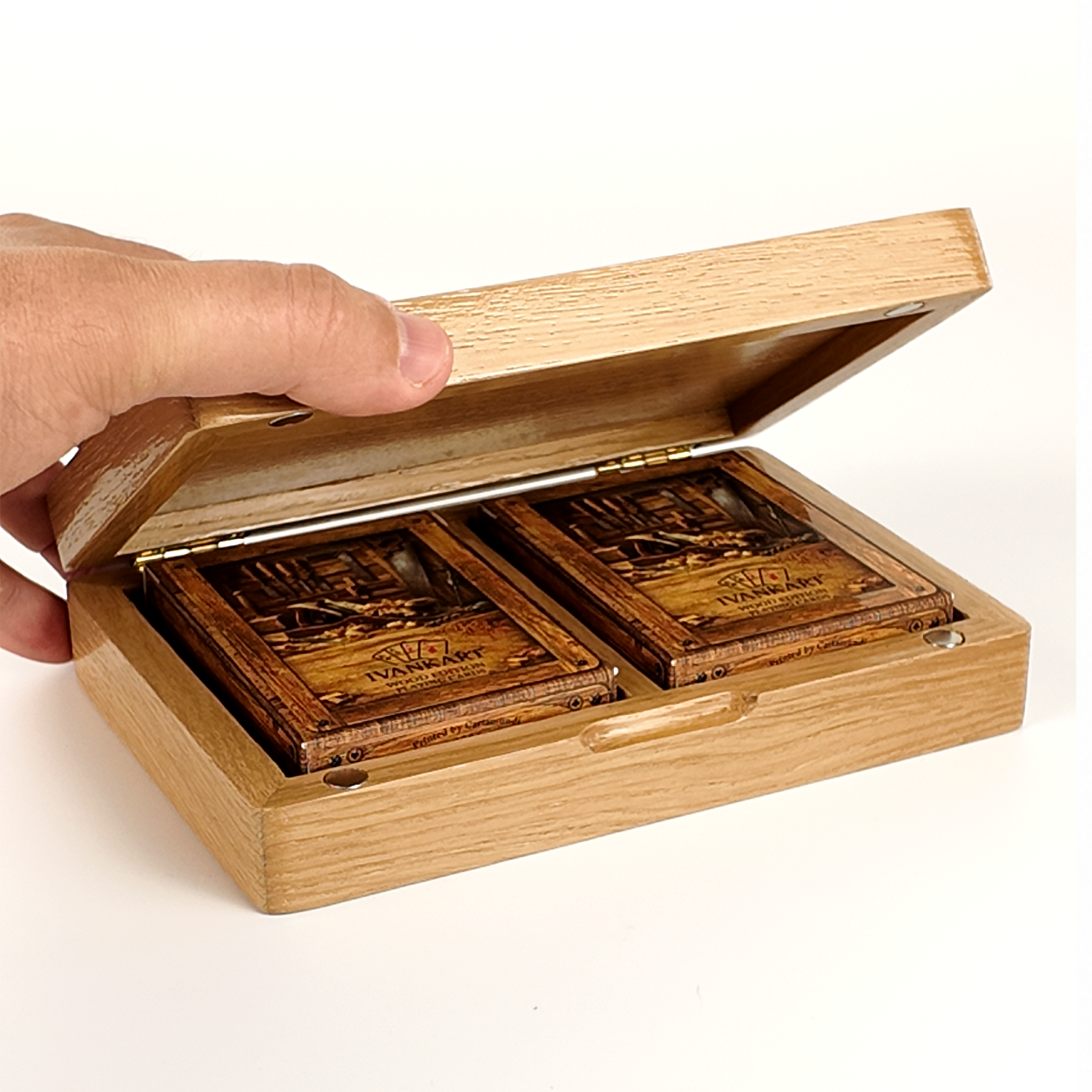 Oak Duo Book-Style Case Nordic for Playing Cards