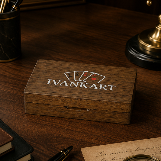 Architect Oak Duo Book-Style Case Walnut for Playing Cards