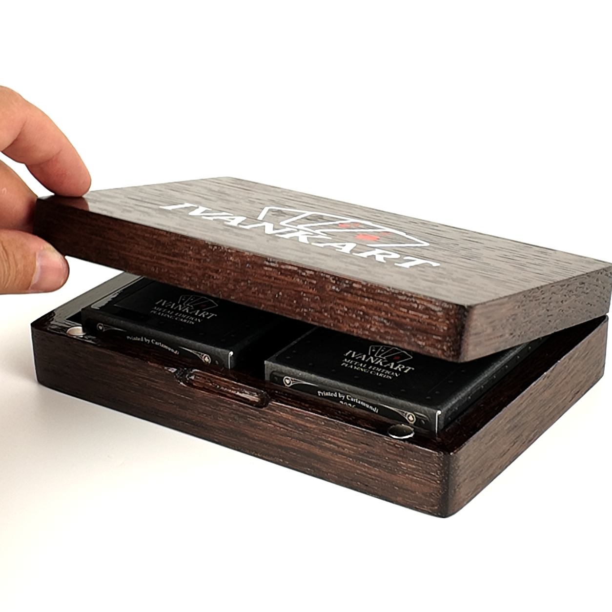 Oak Duo Book-Style Case Wenge for Playing Cards
