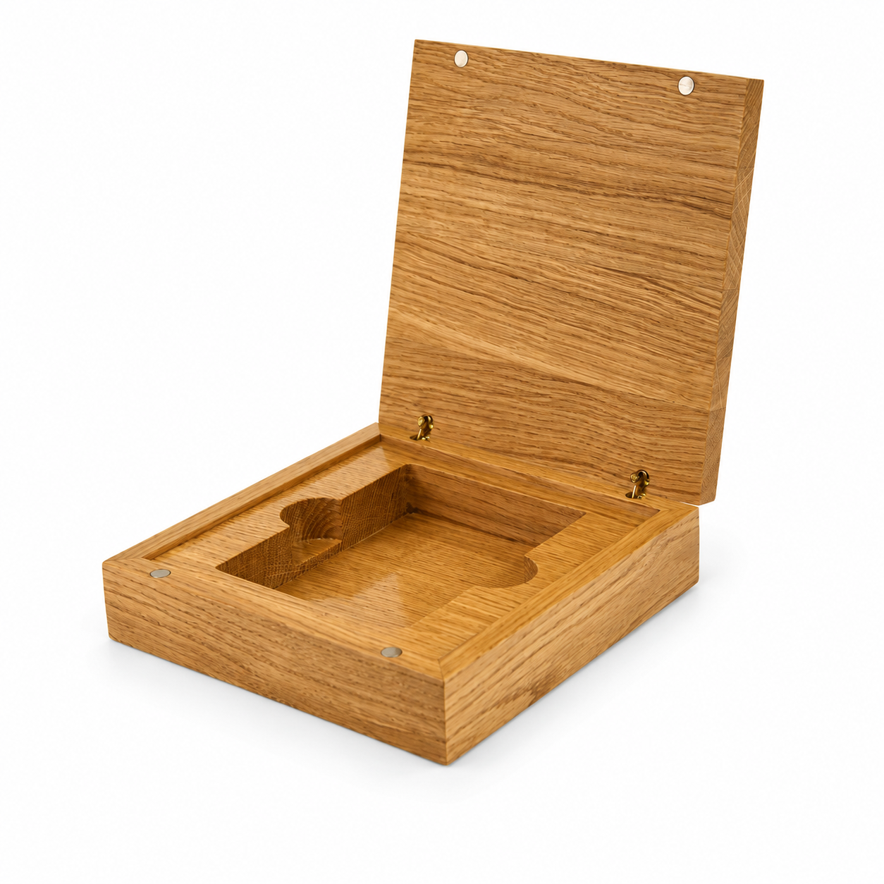 Oak Single Deck Book-Style Case with Finger Cutout for Playing Cards