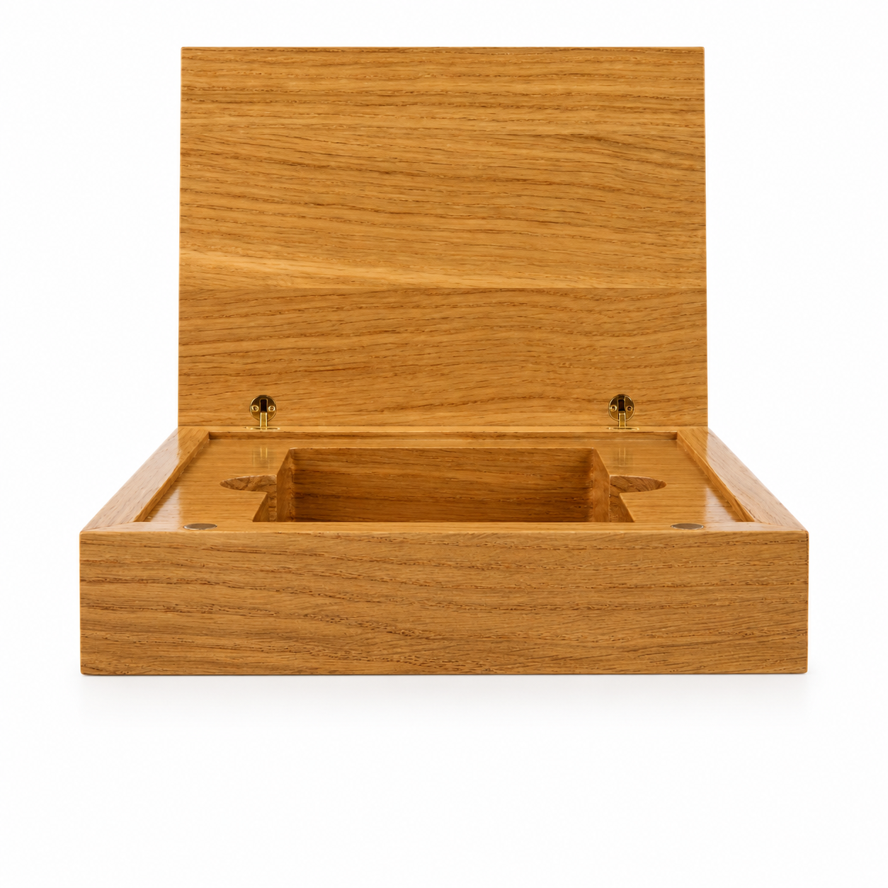Oak Single Deck Book-Style Case with Finger Cutout for Playing Cards