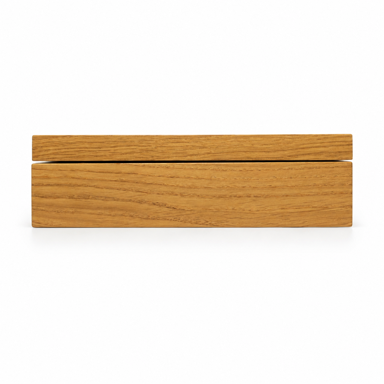 Oak Single Deck Book-Style Case with Finger Cutout for Playing Cards