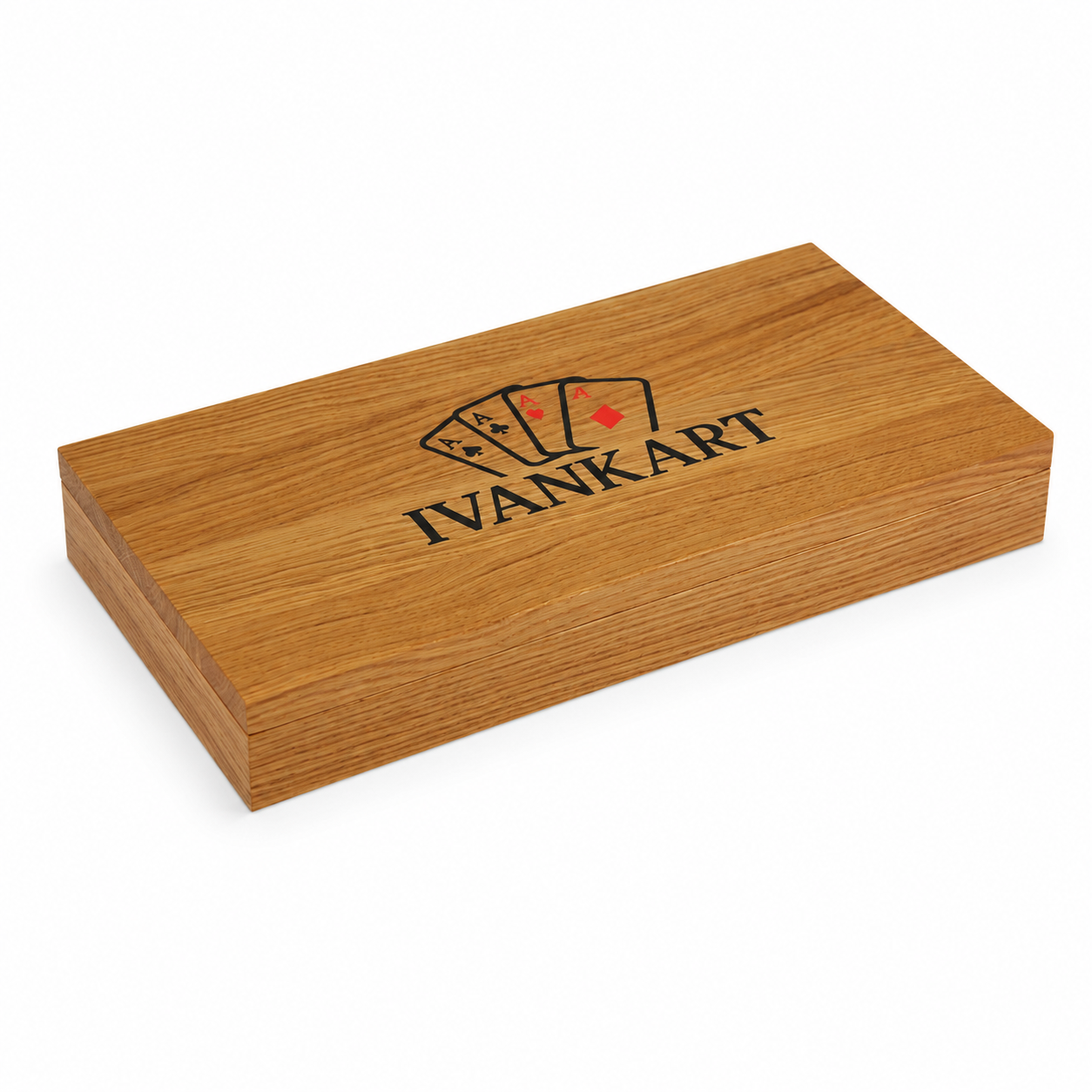 Oak Duo Book-Style Case for Oversized Playing Cards
