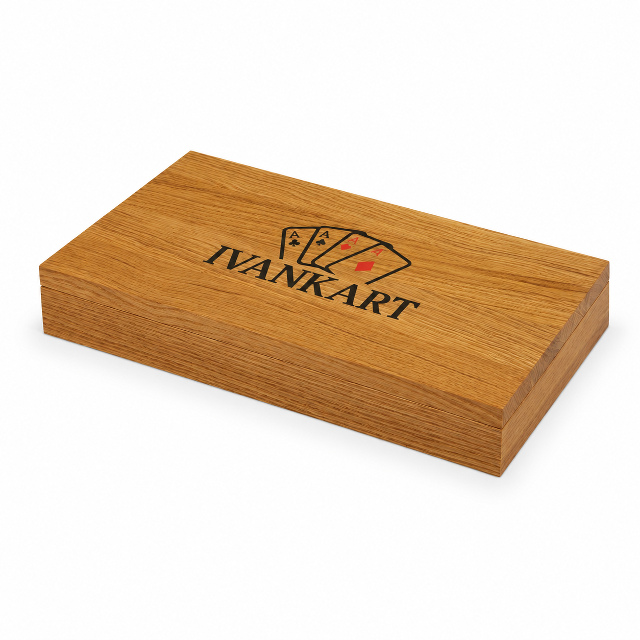 Oak Duo Book-Style Case for Oversized Playing Cards