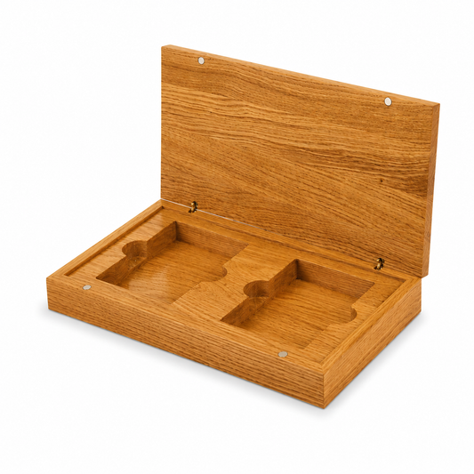 Oak Duo Book-Style Case for Oversized Playing Cards