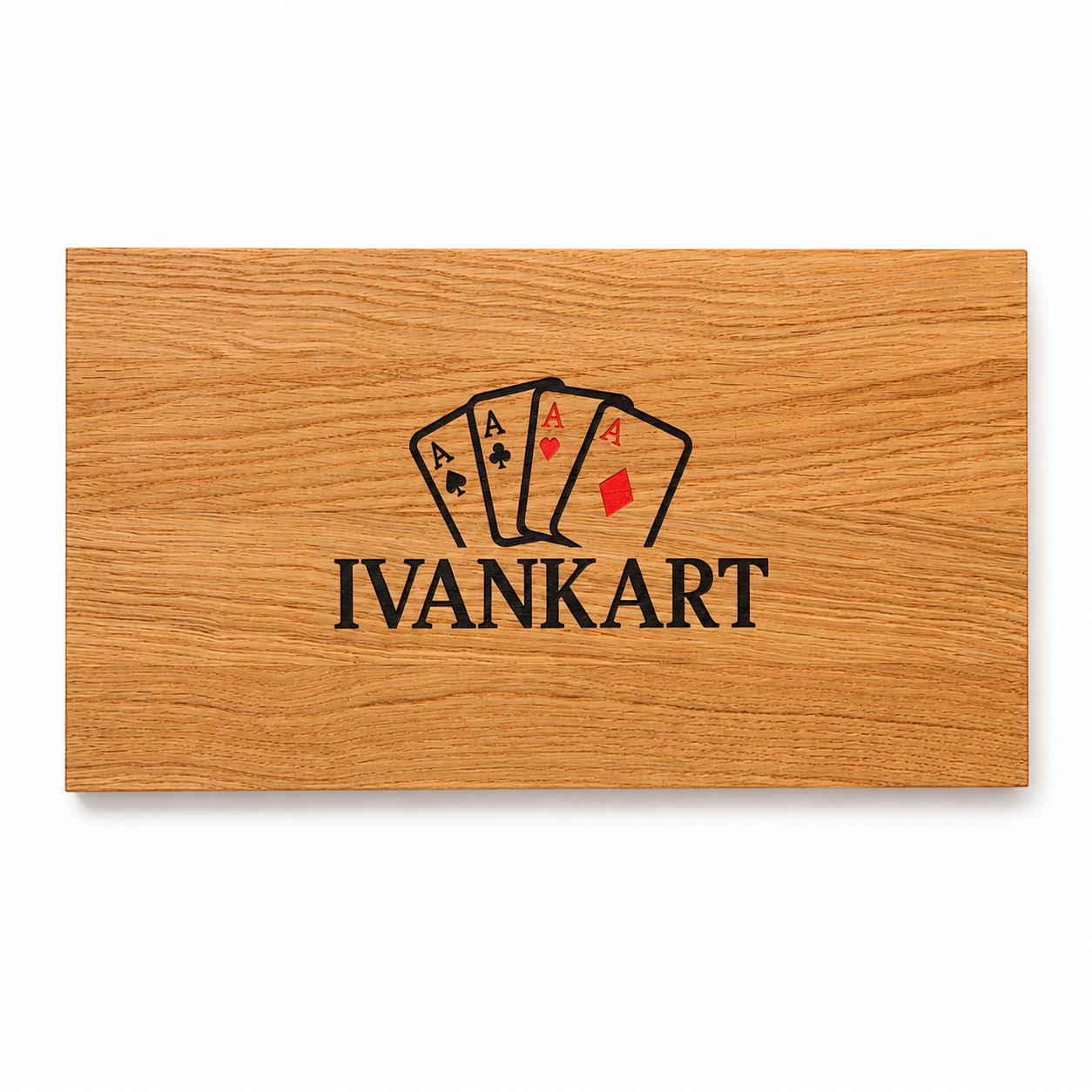 Oak Duo Book-Style Case for Oversized Playing Cards