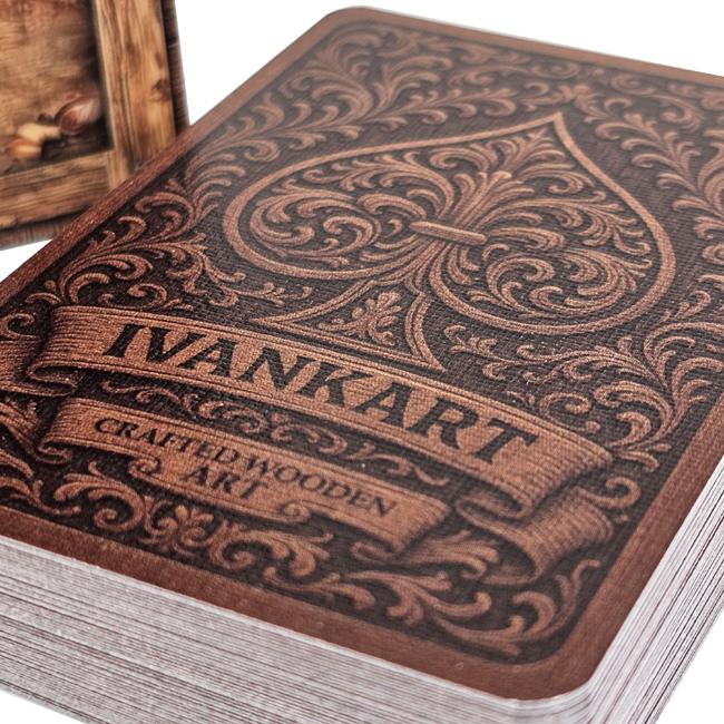 Ivankart Wood & Metal Set of Playing Cards