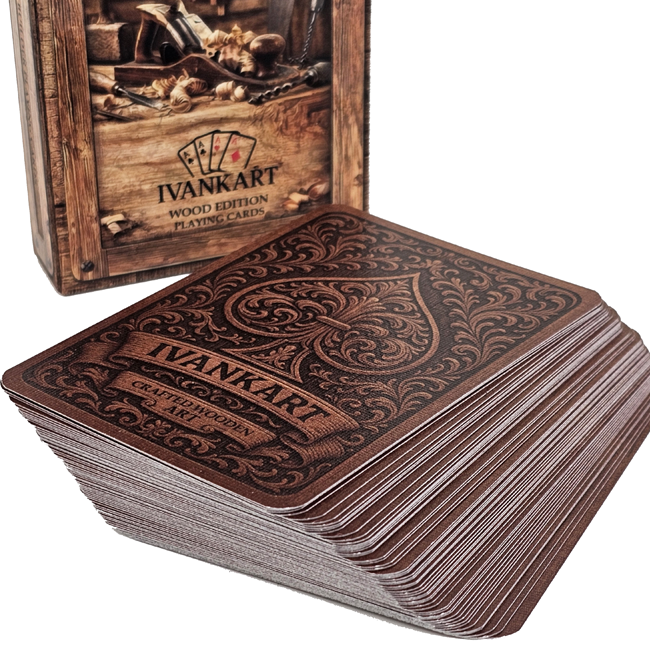Ivankart Wood & Metal Set of Playing Cards