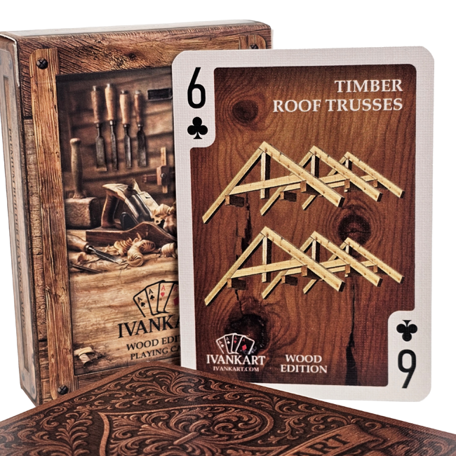Ivankart Wood & Metal Set of Playing Cards