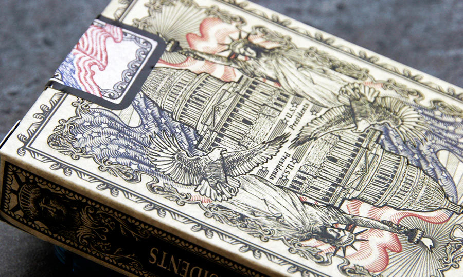 Bicycle U.S. Presidents – Deluxe Embossed Black Playing Cards