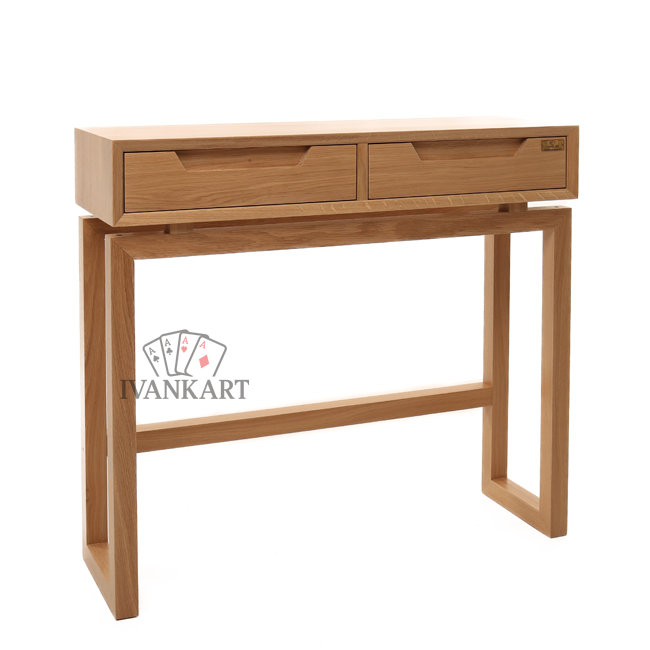 Oak Console with Two Drawers