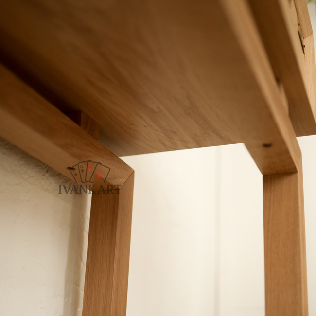 Oak Console with Two Drawers