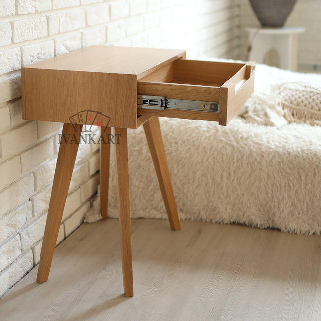 Oak Handcrafted Small Bedside Table