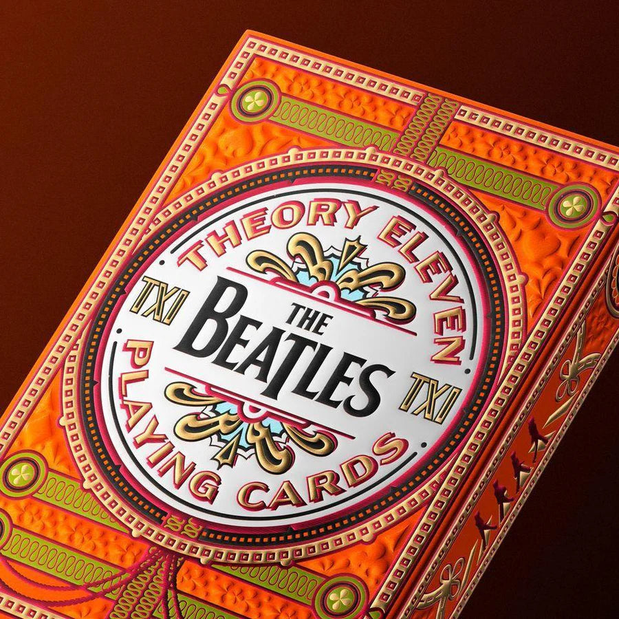 Theory 11 The Beatles Orange Playing Cards