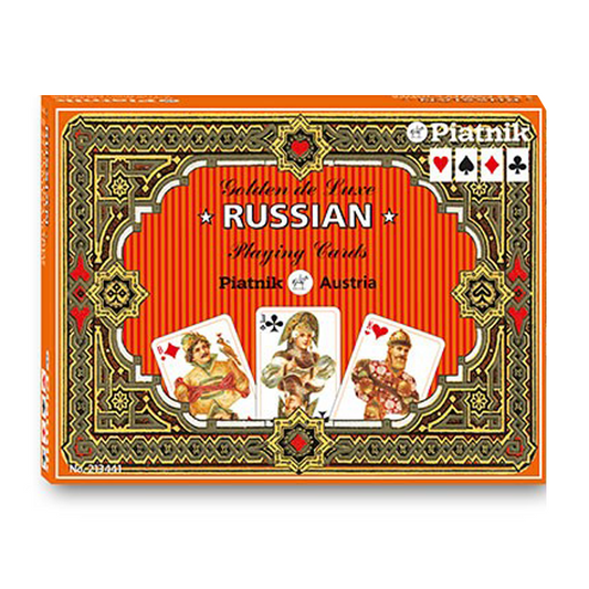 Piatnik Golden Russian Playing Cards 2 Deck Set